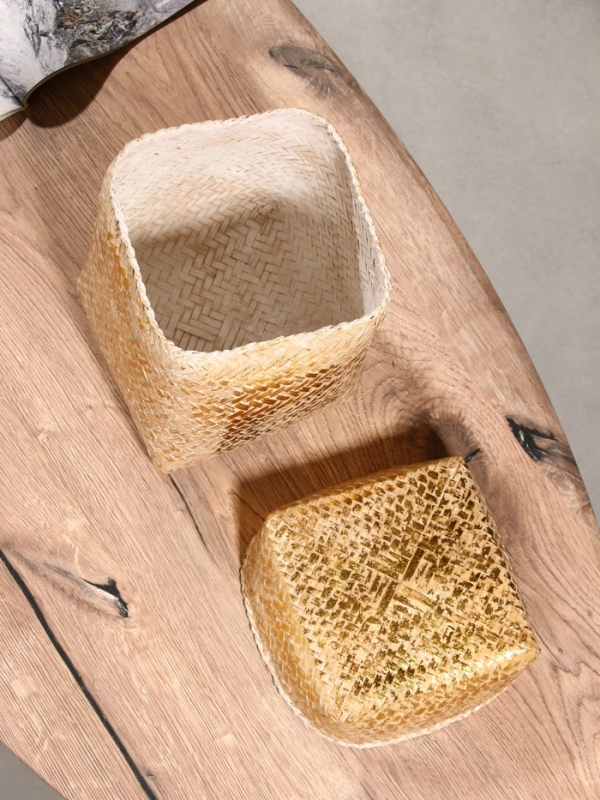 Корзинка плетеная "Аварис" 17х17х25 см