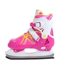 Коньки раздвижные BlackAqua, р. 39-42, для фитнеса, с роликовой платформой, цвет фуксия