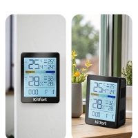 Часы настольные с термометром и гигрометром КТ-3740