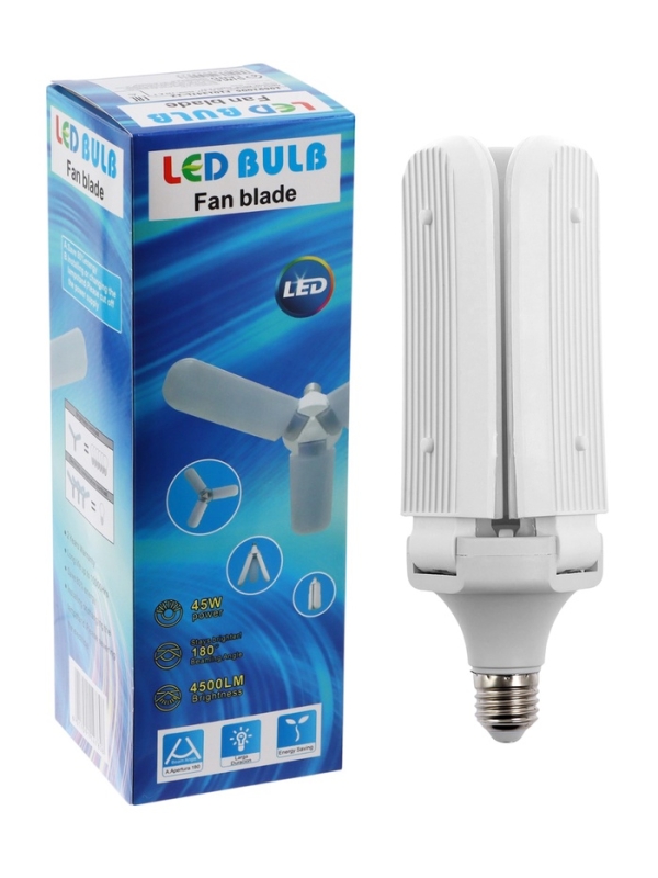 Лампа светодиодная, 30 Вт, E27, 6500K, 220 В, 3 лепестка, белый Лампа светодиодная, 30 Вт, E27, 6500K, 220 В, 3 лепестка, белый