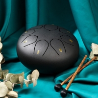 Глюкофон - музыкальный инструмент, черный, 8 лепестков, 15 х 9 см Глюкофон - музыкальный инструмент, черный, 8 лепестков, 15 х 9 см