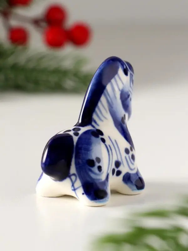 Сувенир Конь Красавец,5х4,5х3см, гжель