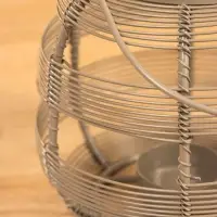 Подсвечник фонарь 14,5х14,5х13,5 см, для свечи 4 см. металл, цв. серый