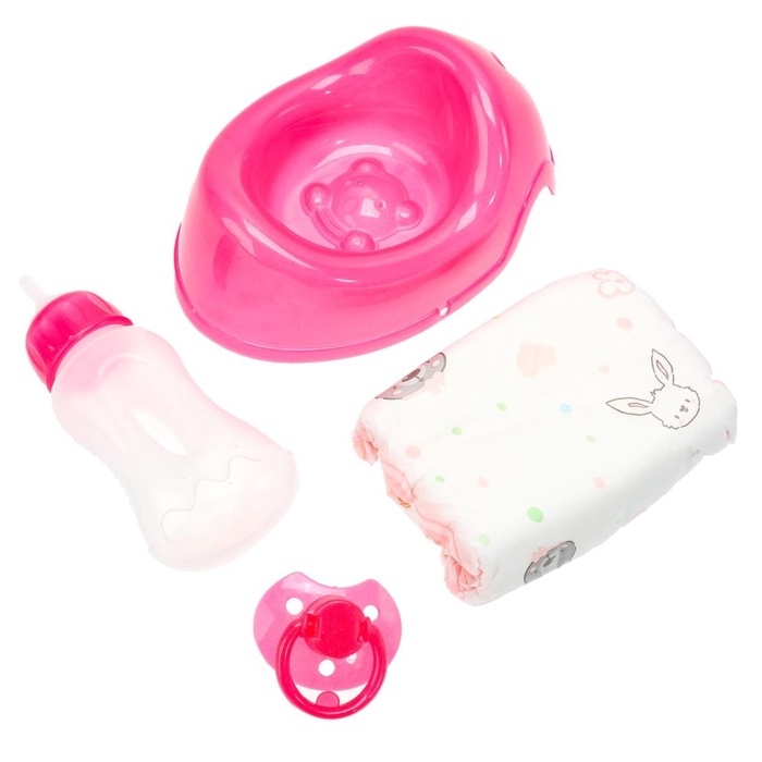 Кукла - пупс интерактивная для девочки &laquo;Анечка&raquo; 35 см, пьёт, писает, закрывает глазки, 4 аксессуара, 50 звуков