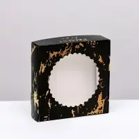 Коробка сборная с окном, &laquo;Презент&raquo;, 11.5&times;11.5&times;3 см