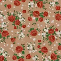 Бумага упаковочная крафт &laquo;Пионы&raquo;, красный, 0.72&times;10&plusmn;5% м, 60 г