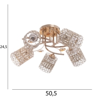 Люстра "Бэрри" 5х40Вт Е27 Золото МОДЕЛЬ: 2612376 Люстра "Бэрри" 5х40Вт Е27 Золото МОДЕЛЬ: 2612376