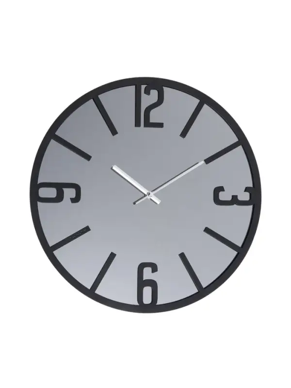 Часы настенные, интерьерные, бесшумные, d-40 см, металл с зеркалом