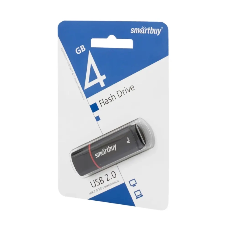 USB накопитель 4 GB Smart Buy Crown Series Black