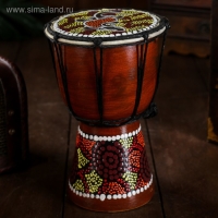 Сувенирный музыкальный инструмент "Барабан Джембе Цветочный узор" 11x11x20 см МИКС Сувенирный музыкальный инструмент "Барабан Джембе Цветочный узор" 11x11x20 см МИКС