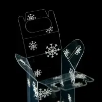 Коробка подарочная новогодняя складная ПВХ &laquo;Праздничное настроение&raquo; 4&times;4&times;8 см