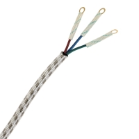 Шнур сетевой в тканевой оплетке с заземлением, 1.8 м, 2200Вт, 3x0,75мм2