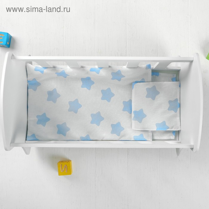 Кроватка &ndash; люлька &laquo;Люлилю&raquo; белая, с постельным бельём, МИКС