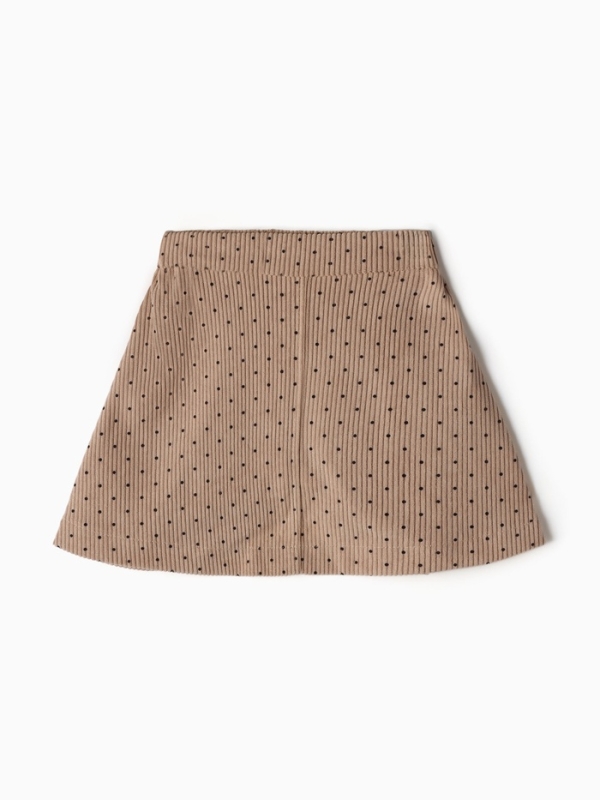 Юбка детская Крошка Я "Горошек", рост 92-98 см, бежевый