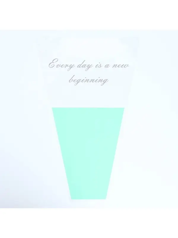 Пакет для цветов &laquo;Every day is a new beginning&raquo;, мятный, 30 х 10 х 45 см