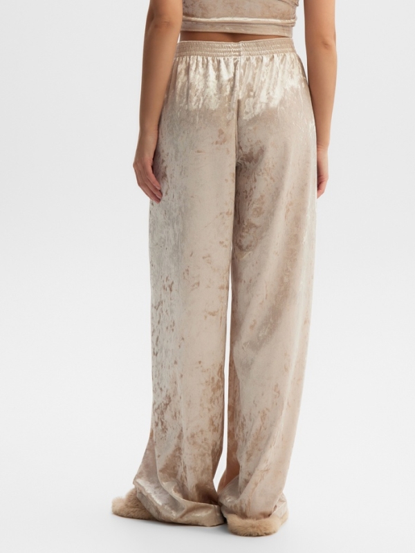 Брюки домашние KAFTAN Velvet 44-46, бежевый