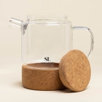 Чайник заварочный на пробковой подставке с крышкой "Алькорноке" 600 мл, 17х10х15 см