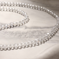 Бусины на нити шар №4 гранёный «Шпинель», цвет белый, 42 см Бусины на нити шар №4 гранёный «Шпинель», цвет белый, 42 см