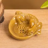 Мыльница "Хвостатый геккон" керамика, цв. коричневый, 11х11х3 см