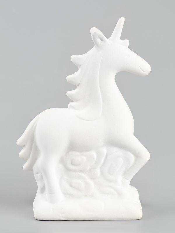 Копилка под роспись "Единорог" с кистью