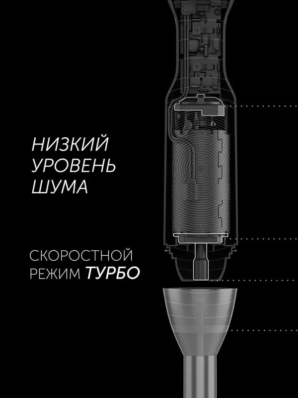 Блендер погружной PHB 1385 ручной с насадками