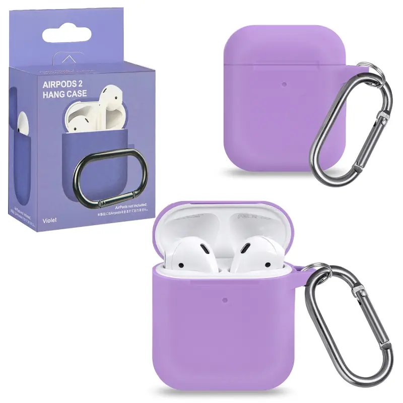 Чехол APods 1/2 с карабином №6 Violet