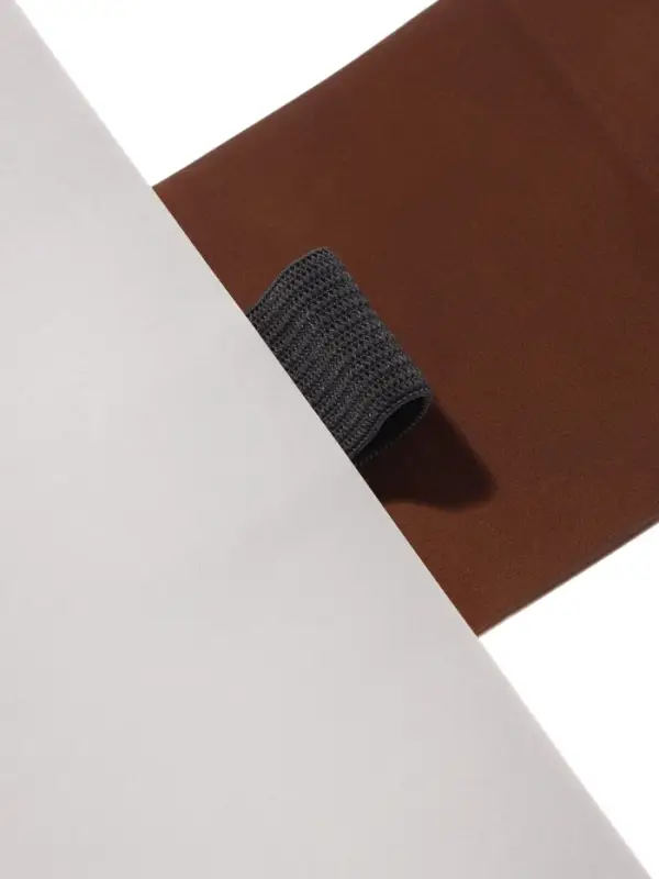 Ежедневник недатированный формат А5, с хлястиком, 96л, линия, пвх, Коричневый