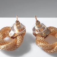 Серьги металл &laquo;Круги переплетение&raquo;, цвет золото