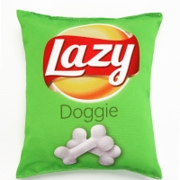 Игрушка текстильная для собак "Lazy", 14 х 17 см, зеленая