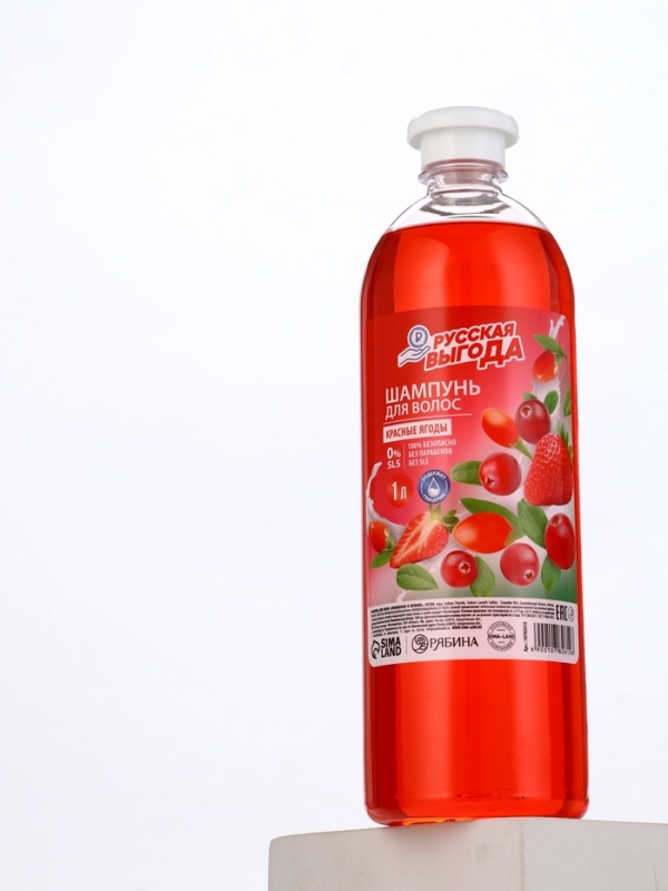Русская Выгода Шампунь для волос красные ягоды, 1000 мл