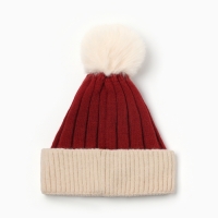 Шапка детская MINAKU, цв.бордовый, р-р 48-50