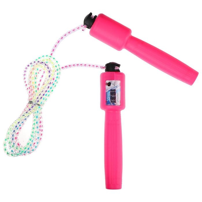 Скакалка со счётчиком, 2,55 м, цвета МИКС Скакалка со счётчиком, 2,55 м, цвета МИКС