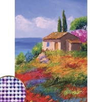 Алмазная мозаика с частичным заполнением на холсте &laquo;Пейзаж&raquo;, 15 х 21 см
