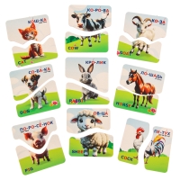 Пазл &laquo;Животные&raquo; (русский и английский)