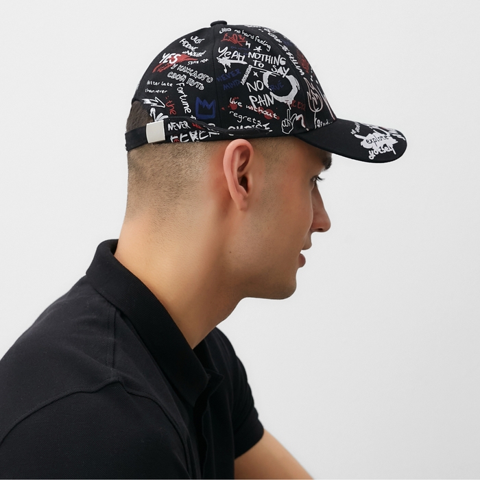 Кепка мужская MINAKU Кепка мужская MINAKU "What" цвет чёрный, р-р 58