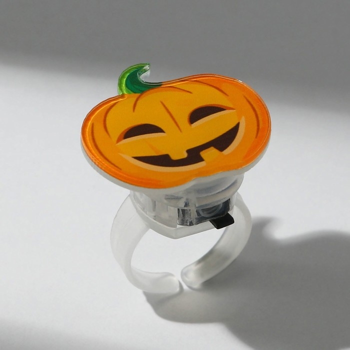 Кольцо детское с огоньком на Хэллоуин, МИКС, безразмерное. Кольцо детское с огоньком на Хэллоуин, МИКС, безразмерное.