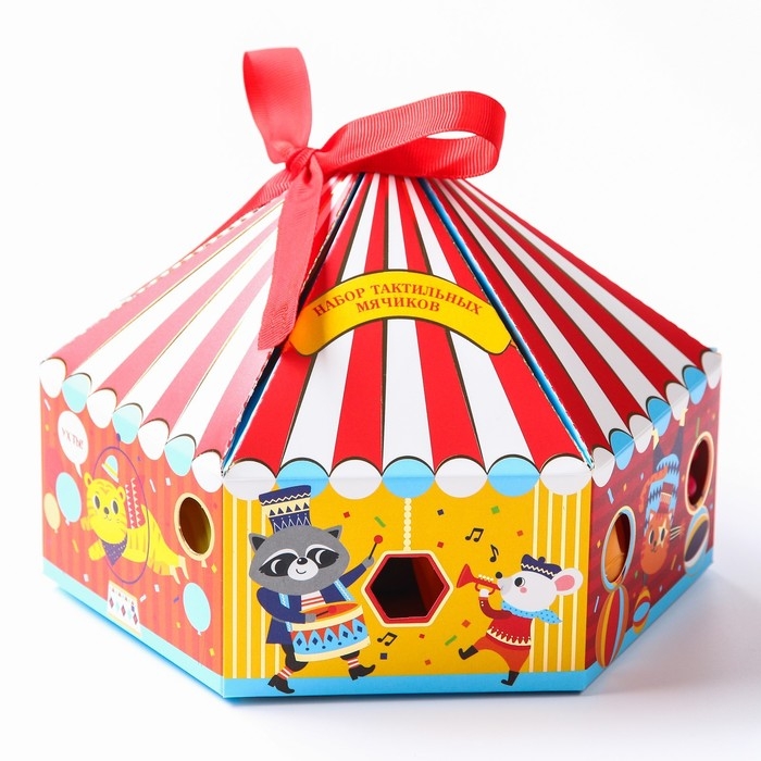 Набор развивающих тактильных мячиков &laquo;Цирк&raquo;, с пищалкой, 9 шт, Крошка Я