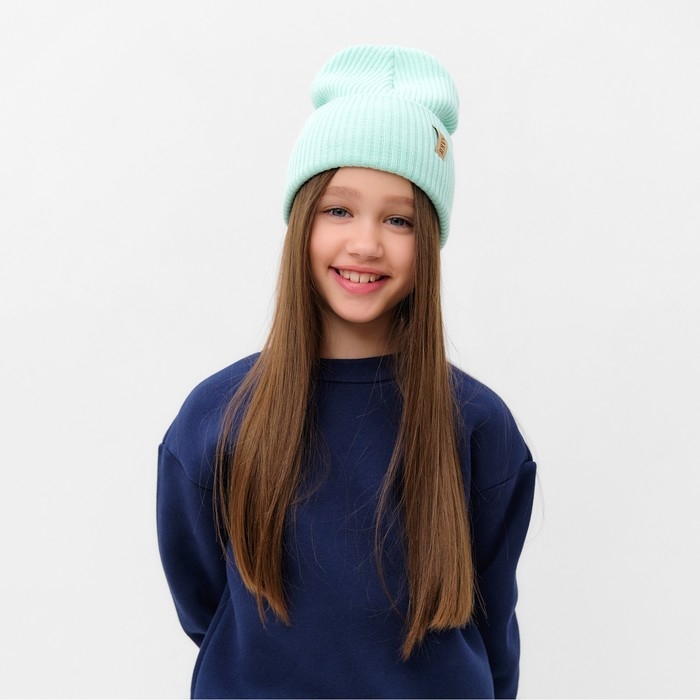 Шапка детская MINAKU р-р 48-50, цвет мятный Шапка детская MINAKU р-р 48-50, цвет мятный