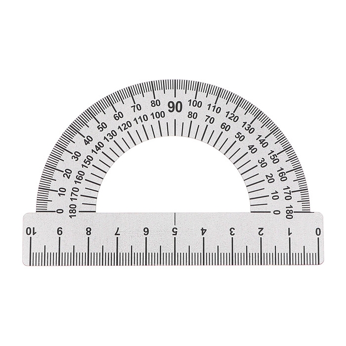 Набор транспортиров 180 градусов, 10 см, 3 штуки, Calligrata, стальной