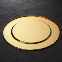 Поднос &laquo;Валерия&raquo;, d=30 см, цвет золотой