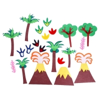 Бизиборд на стену из фетра &laquo;Динозавры и драконы&raquo; 32 детали на липучке, размер поля &mdash; 105 &times; 75 см