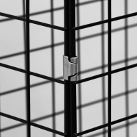 Корзина-накопитель складная, на колесах, 1 полка, 60&times;40&times;80 см, цвет чёрный