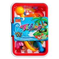 Рыбалка &laquo;Волна приключений&raquo; в корзине: 1 удочка, 1 сачок, 20 рыбок, МИКС