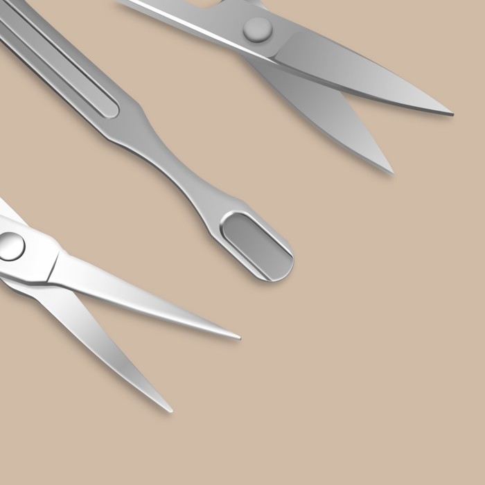 Набор маникюрный, 6 предметов, в футляре, цвет красный Набор маникюрный, 6 предметов, в футляре, цвет красный