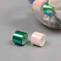 Клейкая лента пластик в банке "Перл. Белый и зелёный" н-р 40 шт 1,2 см, дл.0,9 м 7х7х9 см Клейкая лента пластик в банке "Перл. Белый и зелёный" н-р 40 шт 1,2 см, дл.0,9 м 7х7х9 см