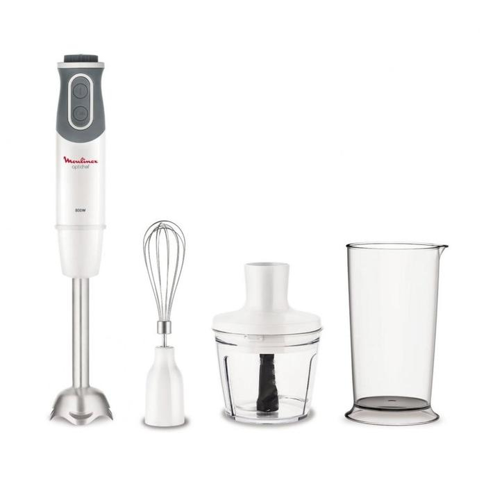 Блендер Moulinex DD642132, погружной, 800 Вт, 10 скоростей, 0.5/0.8 л, белый Блендер Moulinex DD642132, погружной, 800 Вт, 10 скоростей, 0.5/0.8 л, белый