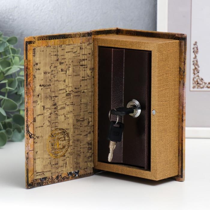 Шкатулка книга - сейф &laquo;Парижские тайны&raquo;, искусственная кожа, 17&times;11&times;5 см