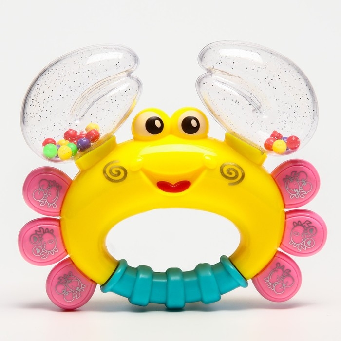 Погремушка &laquo;Крабик&raquo;, цвет МИКС, Крошка Я, 12 см