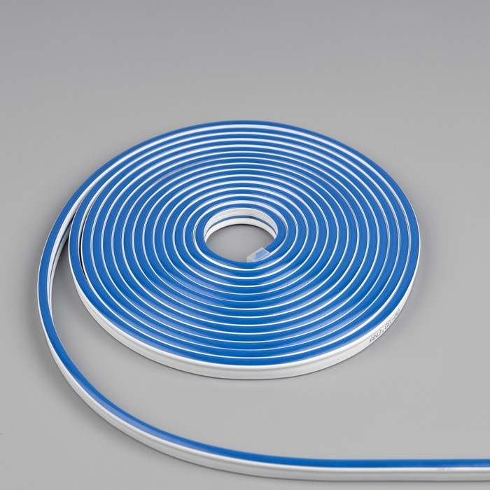 Гибкий неон Luazon Lighting 6 &times; 12 мм, IP65, 50 м, SMD2835, 120 LED/м, 12 В, свечение синее