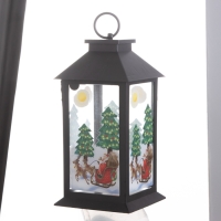 Светильник "Санта Клаус на санях" 3хААА черный 14х14х28,5см Светильник "Санта Клаус на санях" 3хААА черный 14х14х28,5см